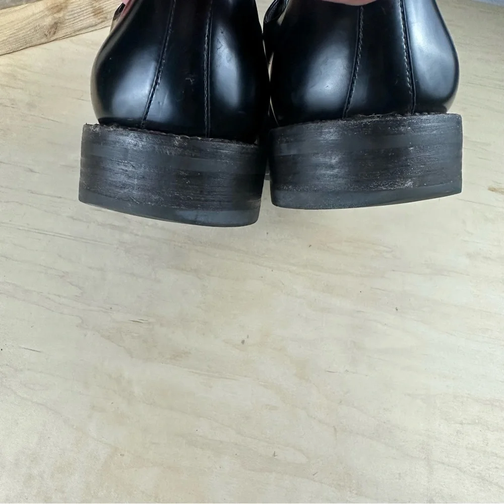 Prada black lace up shoe